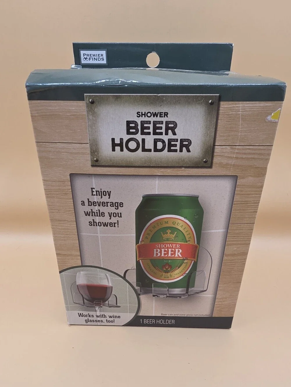New- Shower Beer Wine Holder Plastic Caddy
